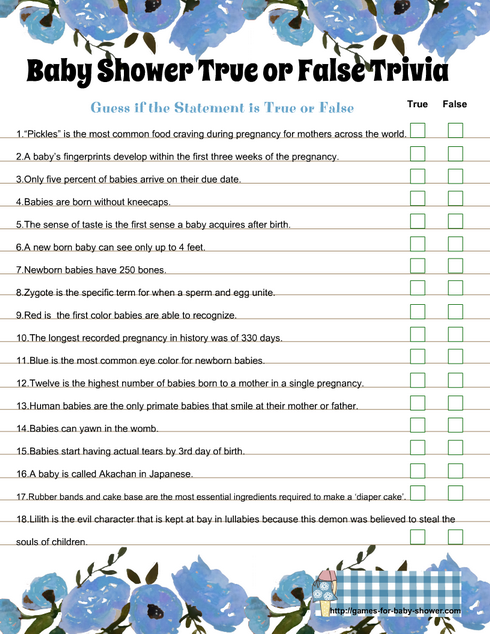 Free Printable Old Wives' Tales Trivia Quiz